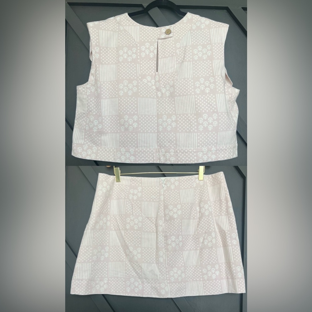 Julia Amory Top and Skirt Set in Patchwork Ballet Pink, Size XL - Picture 3 of 9